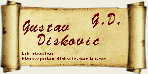 Gustav Dišković vizit kartica
